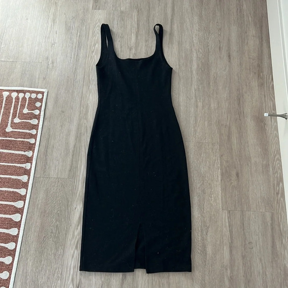 Black Zara Midi Form Fitted Dress - Picture 3 of 3
